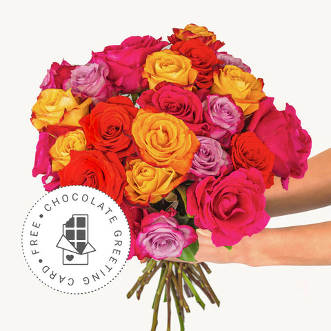 Kaleidoscope Roses + FREE Chocolate Greeting Card